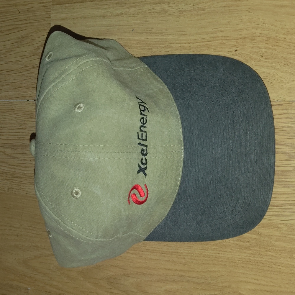 Vtg Xcel Energy Embroidered Strapback Hat